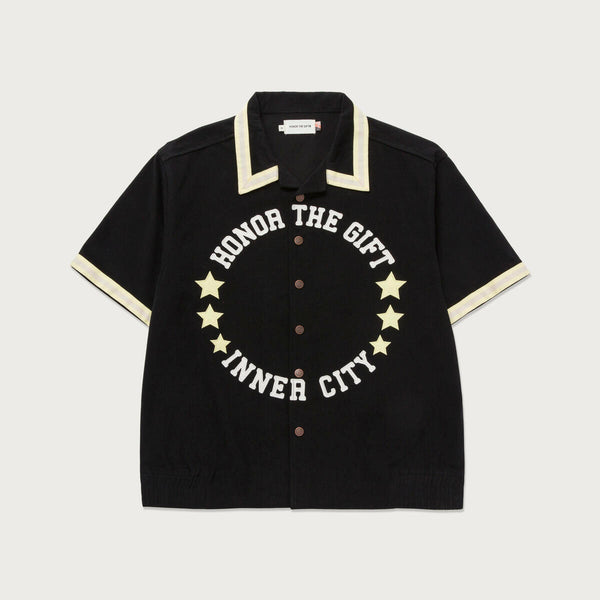 Honor the Gift TRADITION SS SNAP UP Button Up Black