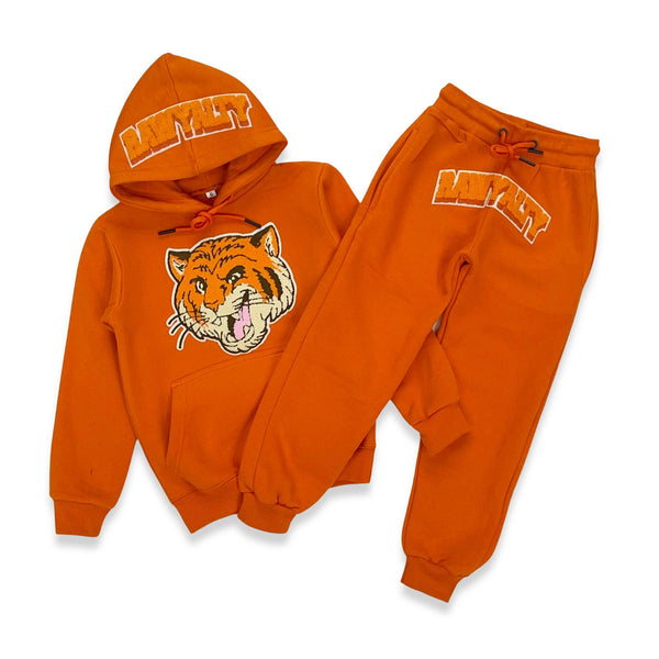 Rawyalty Tiger Chenille Hoodie And Jogger Kids Set