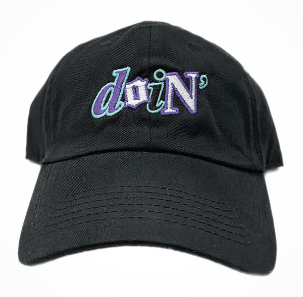 Outrank Doin Black Dad Back Strap hat