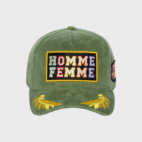 Homme Femme 10 Year Corduroy Hat Green