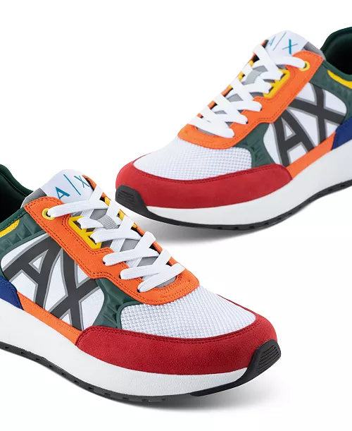 ARMANI EXCHANGE Men's Colorblock Multicolor Fashion Sneaker