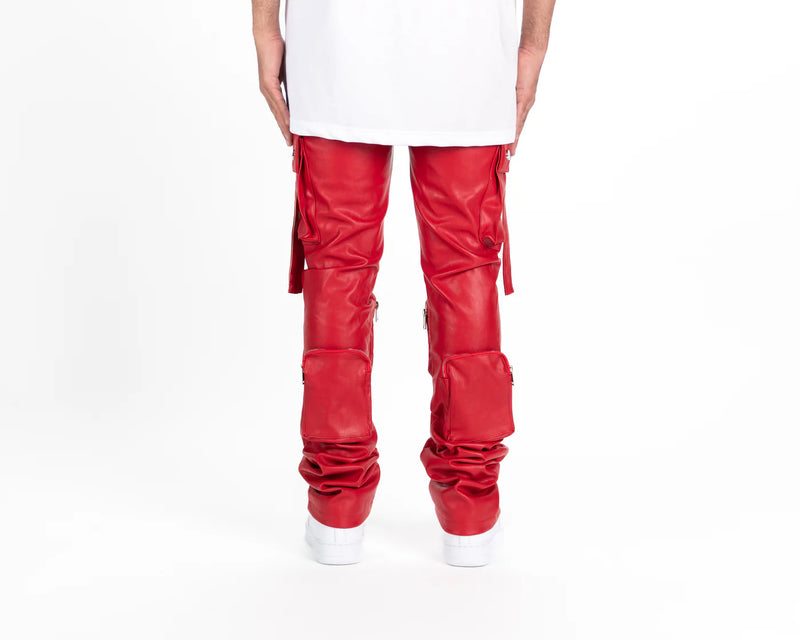 PHEELINGS "NEVER LOOK BACK" CARGO FLARE STACK LEATHER RED