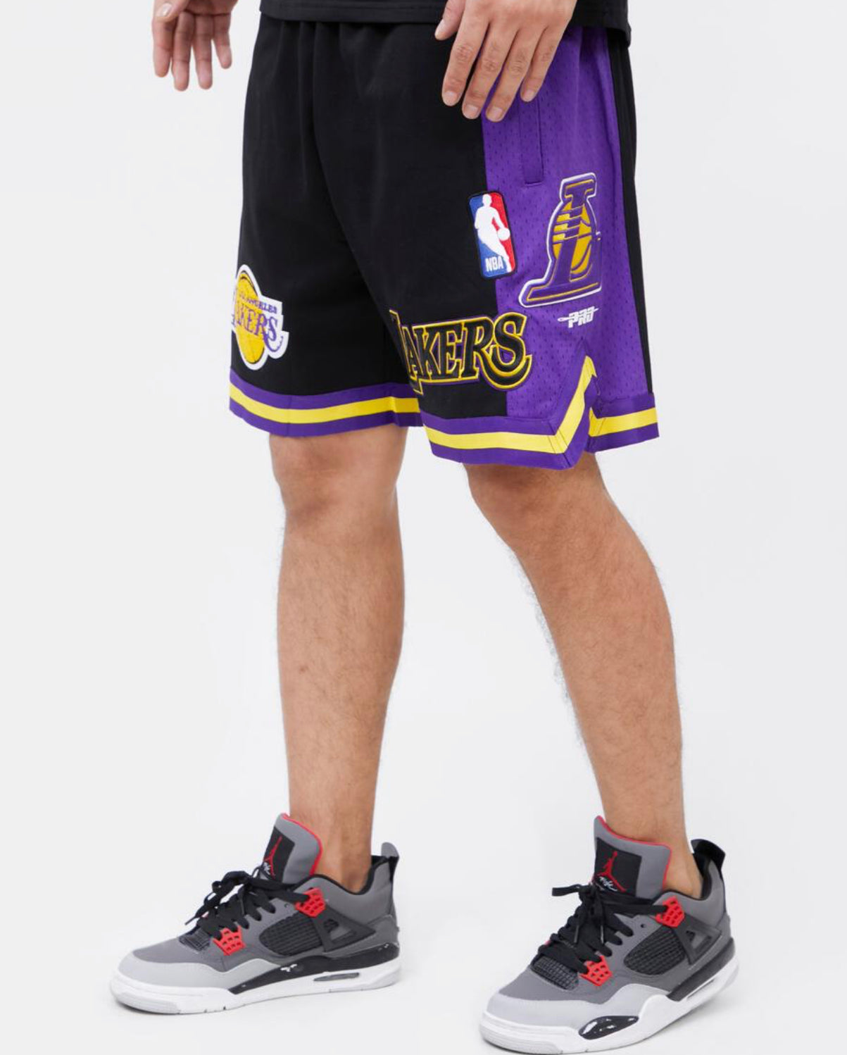 Blank LA Lakers Basketball Shorts w/ Braiding - BS1735
