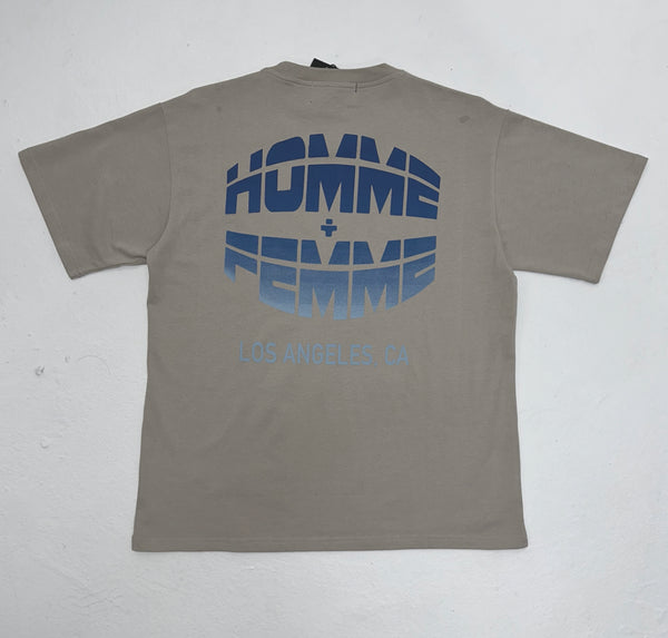 Homme femme RESPECT TEE GREY AND BLUE