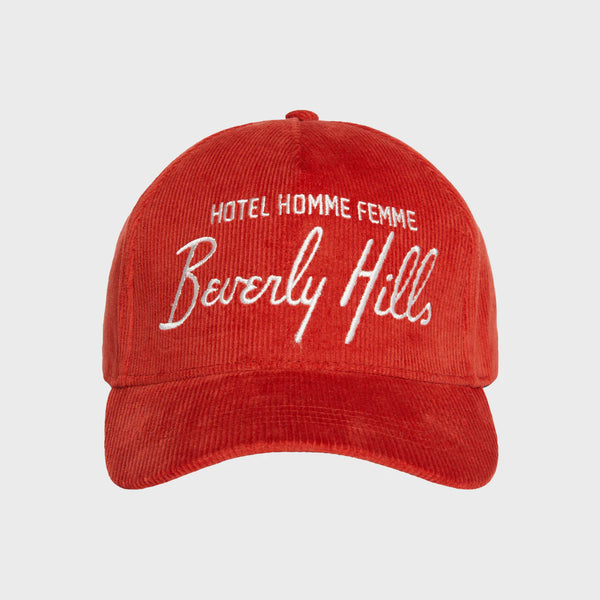 Homme femme HOTEL CORDUROY HAT RED