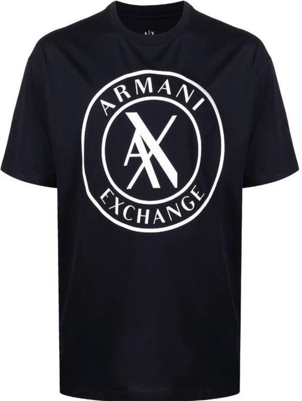 Armani Exchange logo-print T-shirt Navy