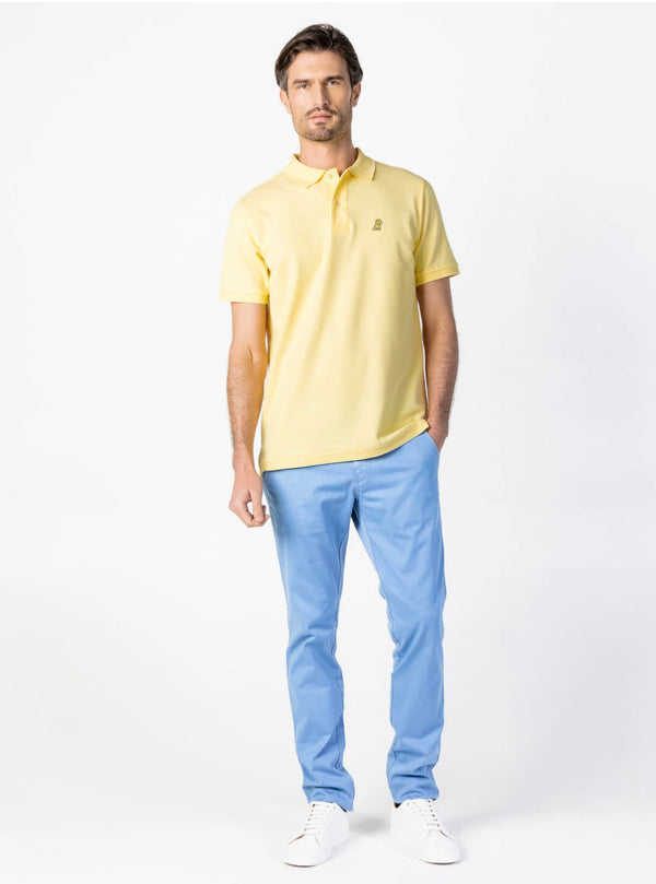 JAMES BARK Men's Limoncello Polo Shirt - Yellow Bark