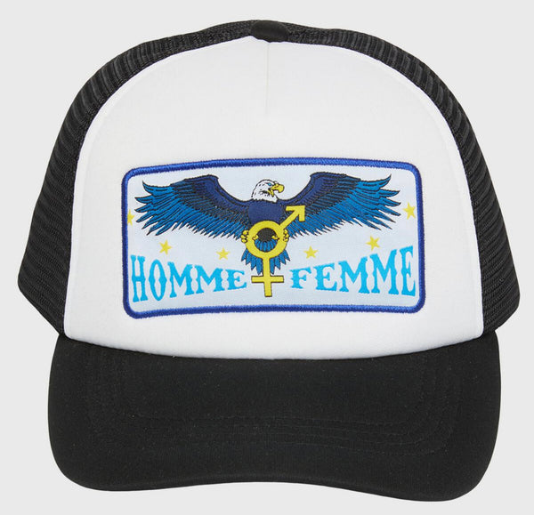 HOMME FEMME Eagle Trucker Hat Black (HFAW202168-2) Black