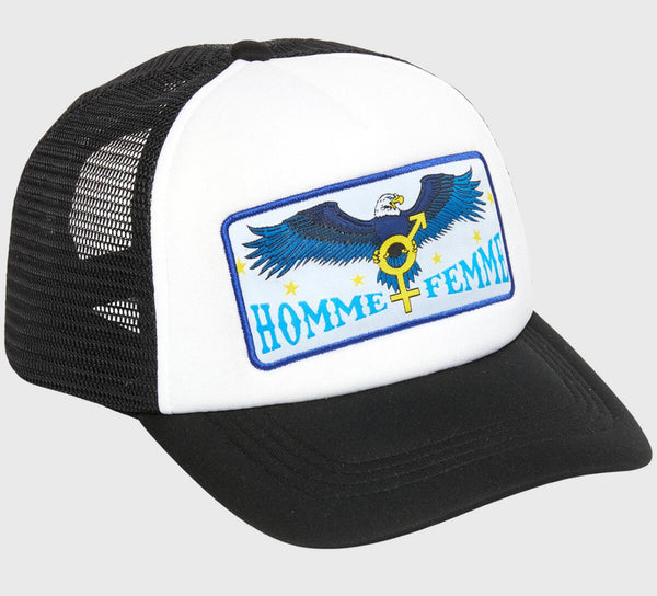 HOMME FEMME Eagle Trucker Hat Black (HFAW202168-2) Black