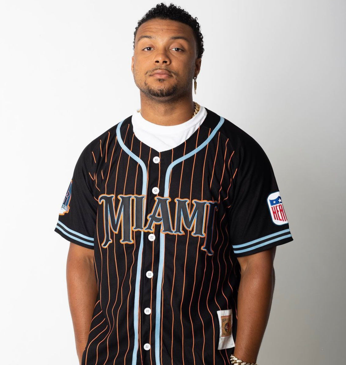 Miami Giants Headgear Classics Negro League Baseball White Jersey Men’s  Size XL