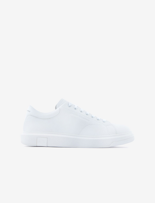 Armani Exchange all white low shoes