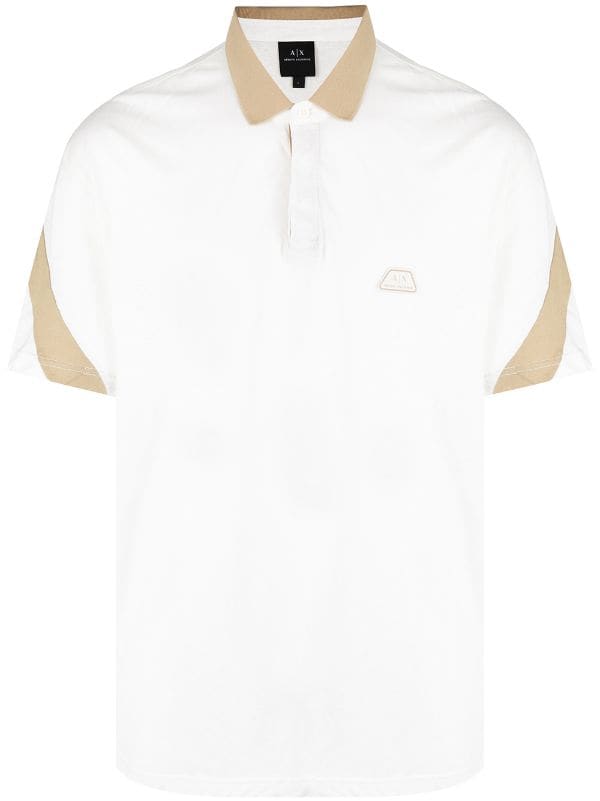 Armani Exchange contrast-collar polo shirt