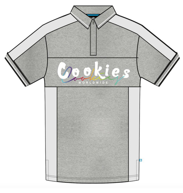 COOKIES VERSAILLES COTTON JERSEY S/S KNIT W/ SIDE TAPING (Gray)