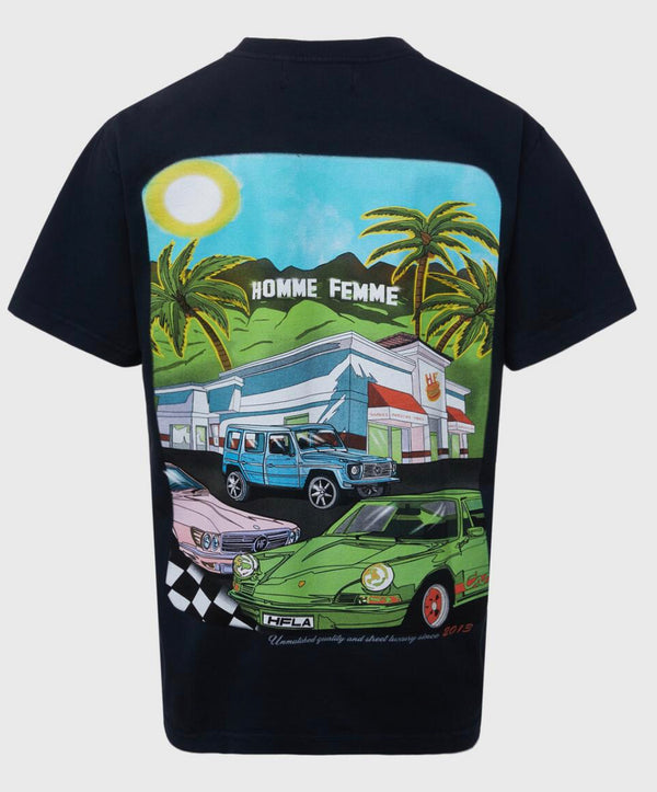 HOMME FEMME Burgers and Benz Tee Charcoal (HFSS2022112-1)