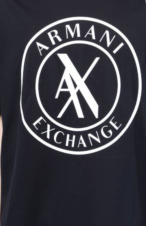 Armani Exchange logo-print T-shirt Navy