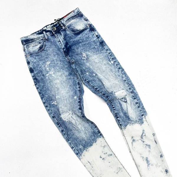 Black pike(blue Denim washed jeans)