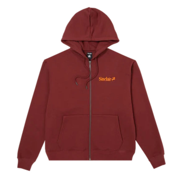 Sinclair zip hoodie -burgundy