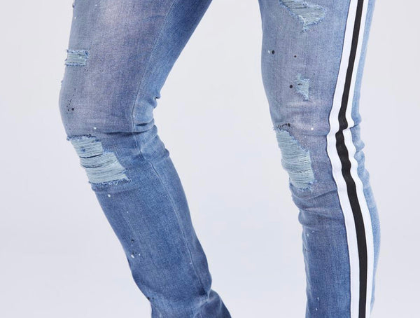 FOREIGN LOCAL(BLUE SIDE TAPING JEAN