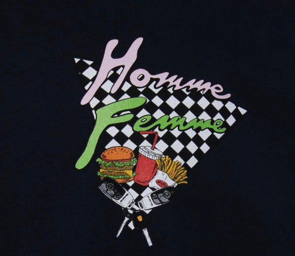 HOMME FEMME Burgers and Benz Tee Charcoal (HFSS2022112-1)