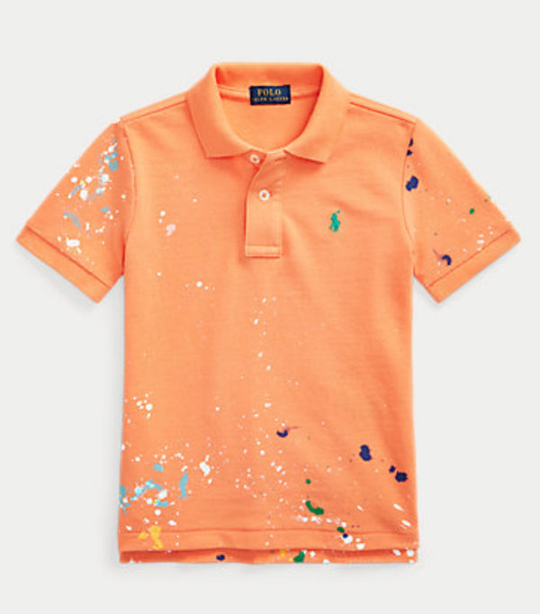 Polo Ralph Lauren Paint-Splatter Cotton Mesh Polo Shirt (BOYS 2-7)