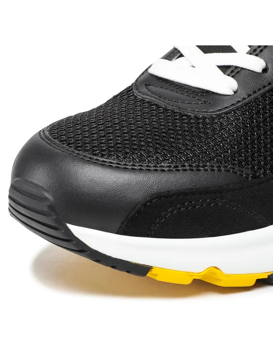 Armani Exchange Black Yellow Sneakers