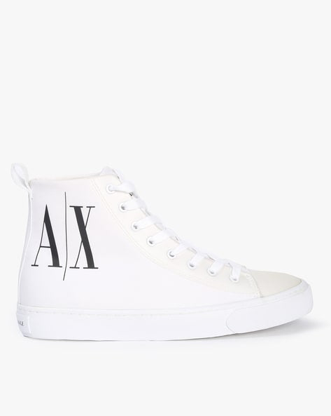 Armani Exchange High top white Icon Logo