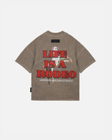 Undergold Rodeo Circus Boxy Tshirt Washed Brown