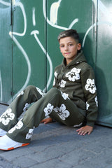 Black Pharaoh Tears The Cotton Wreath green Jogger Set Boy's