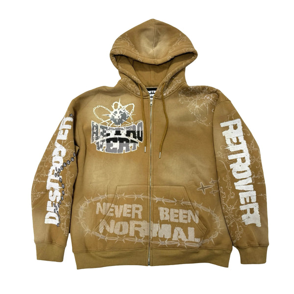 RETROVERT DESTROYER MATCHING ZIP-UP SAND