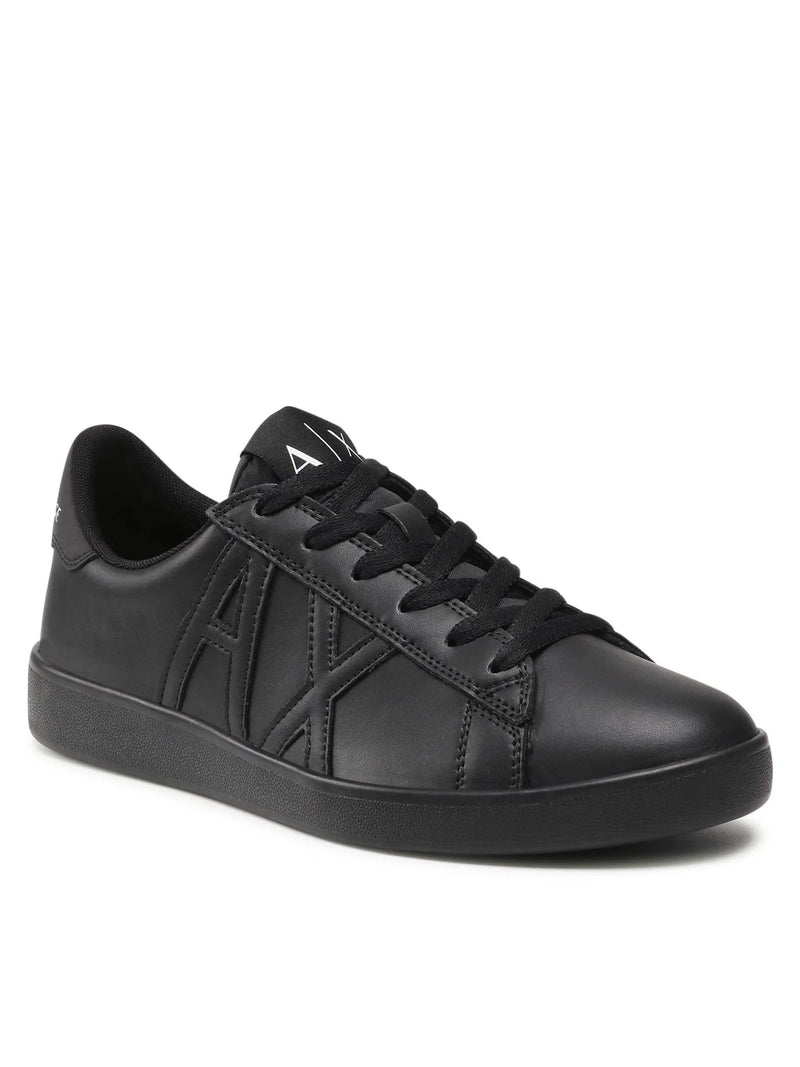 Armani exchange black leather shoes