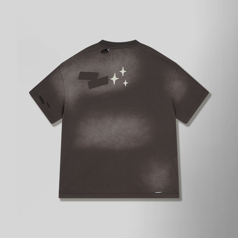 HYDE PARK Distressed Pocket Tee - Brown