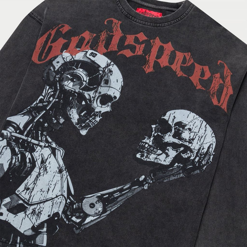 Godspeed Mankind vs Ai Long Sleeve (Black Wash)