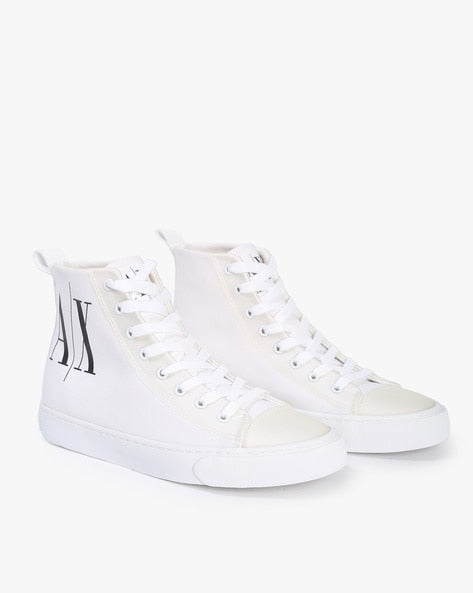 Armani Exchange High top white Icon Logo