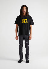 RTA COLT TEE | BLACK RTA MOTORSPORT SERIF YELLOW