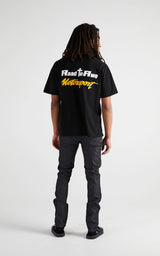 RTA COLT TEE | BLACK RTA MOTORSPORT SERIF YELLOW