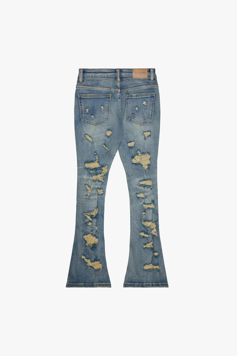 VALABASAS BREACH' STACKED FLARE DENIM