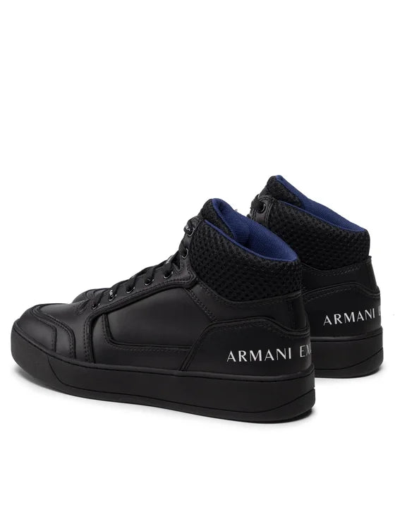 Armani Exchange Hi Top Black Sneakers