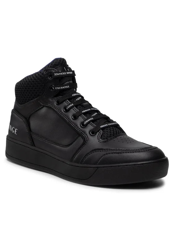 Armani Exchange Hi Top Black Sneakers