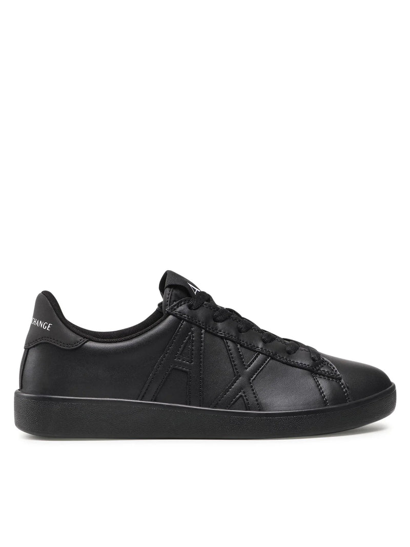 Armani exchange black leather shoes