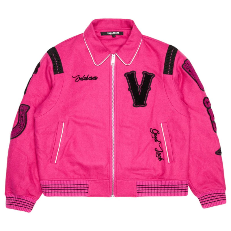 Valabasas "wild bunch fuchsia wild Bunch Letterman Jacket