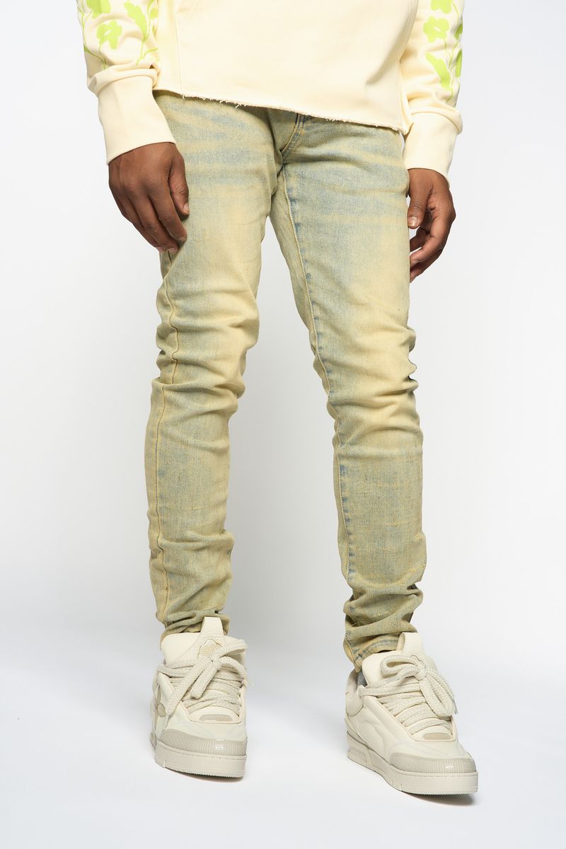 PHEELINGS

"SURVIVED" SKINNY DENIM (MEDIUM BLUE/GREEN)