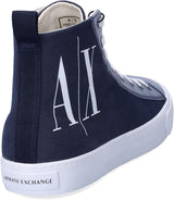 Armani Exchange Men's Icon Logo High Top Fabric Sneaker