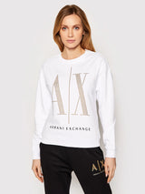 armani exchange white ,Gold sweatshirt