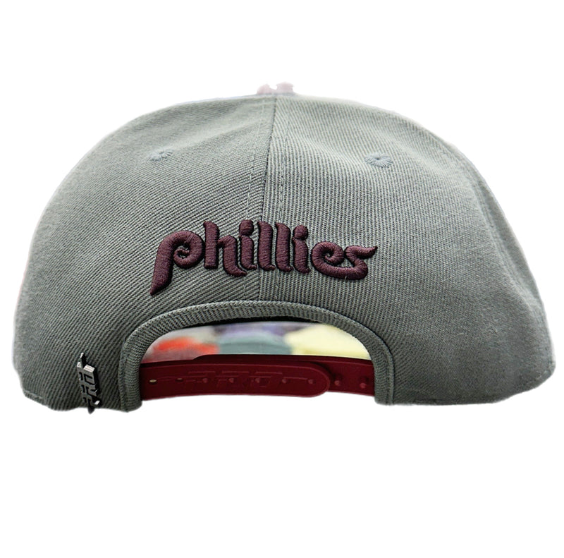 Pro Standard Grey ,Maroon Phillies Snap back Hat