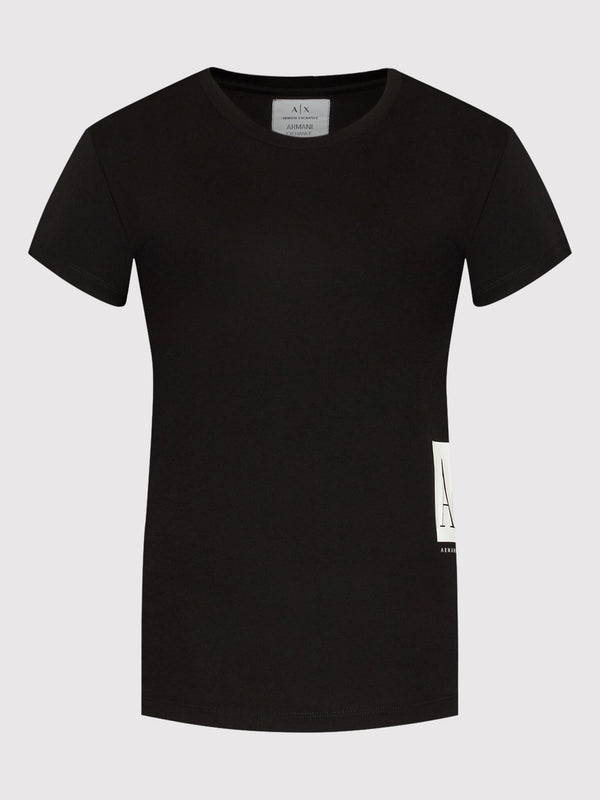 Armani Exchange women Black Regular fit Tshirt