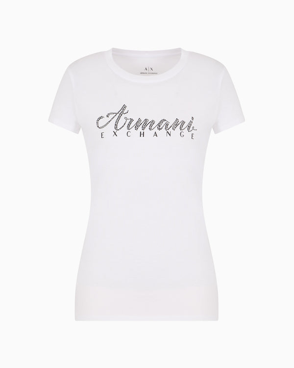 Armani Exchange women white black Tshirt