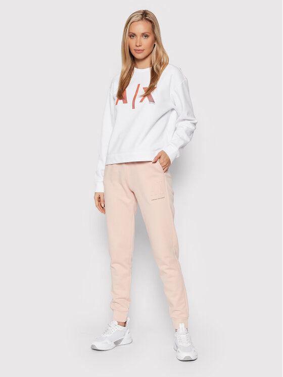 armani exchange light peach trousers women