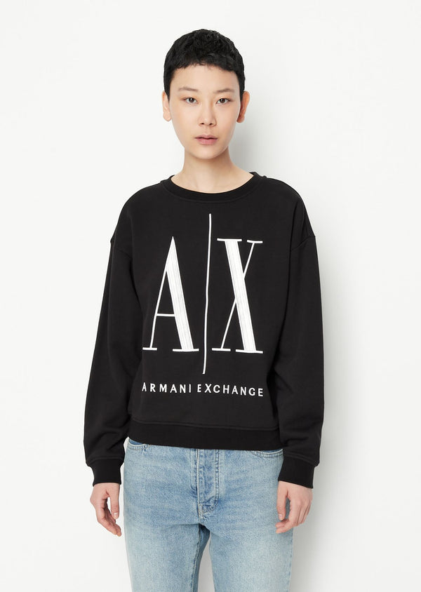 armani exchange Icon logo crew neck sweatshirt