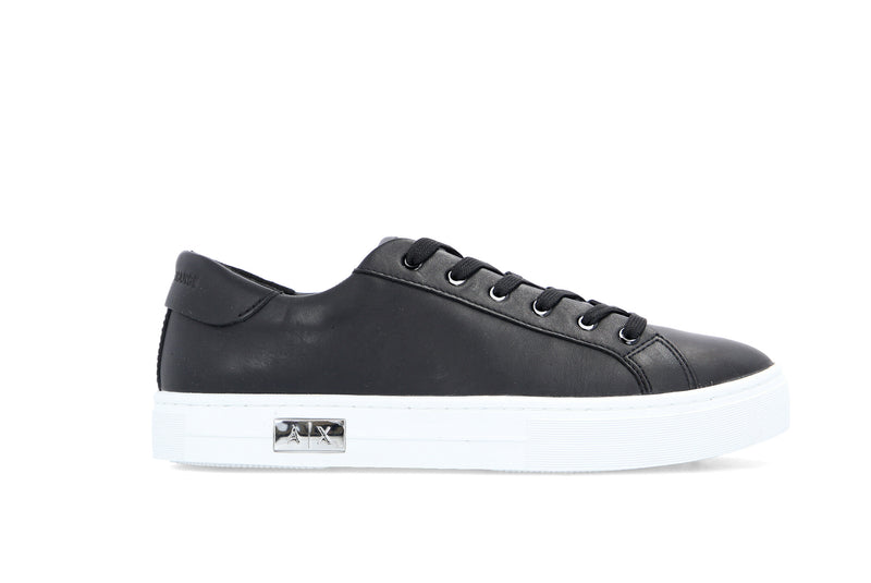 Armani exchange leather black white women shoes