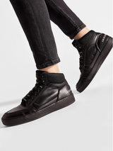 Armani Exchange Hi Top Black Sneakers